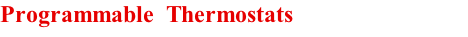 Programmable  Thermostats